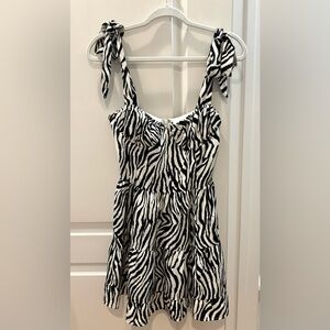 Paris + Me Zebra Print Mini Dress